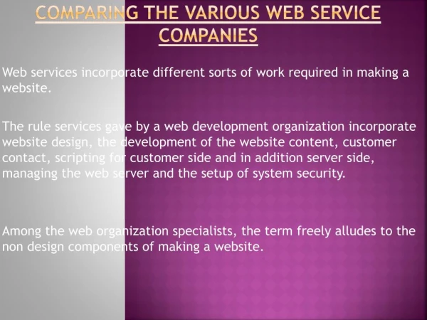 Choose Best Web service Company