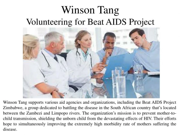 Winson Tang - Volunteering for Beat AIDS Project