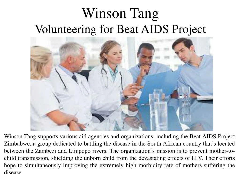 winson tang volunteering for beat aids project