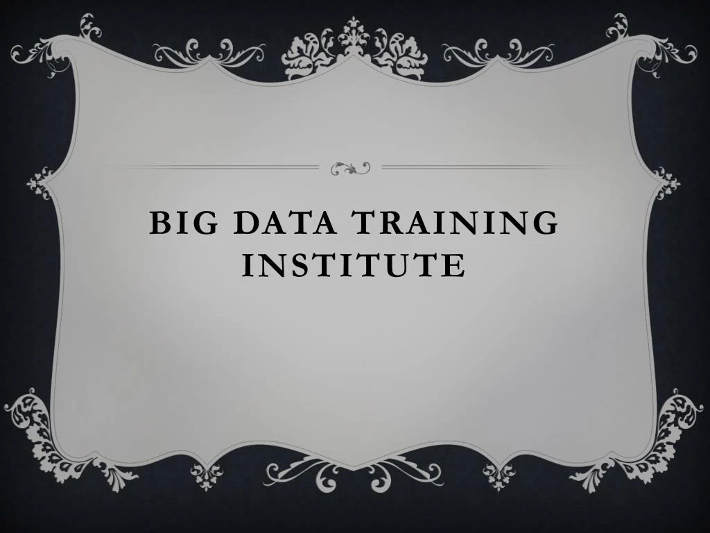 big data training institute