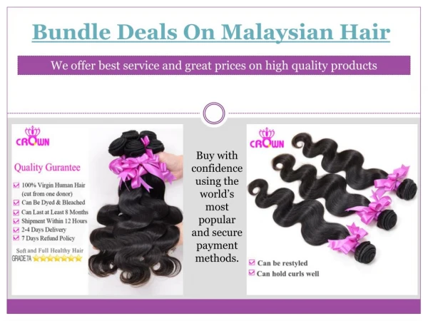 Bundle deals on Malaysian hair