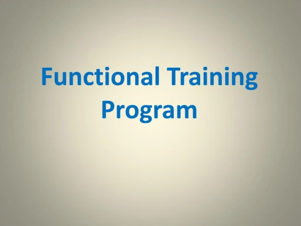 The Real Benefits of Functional Training