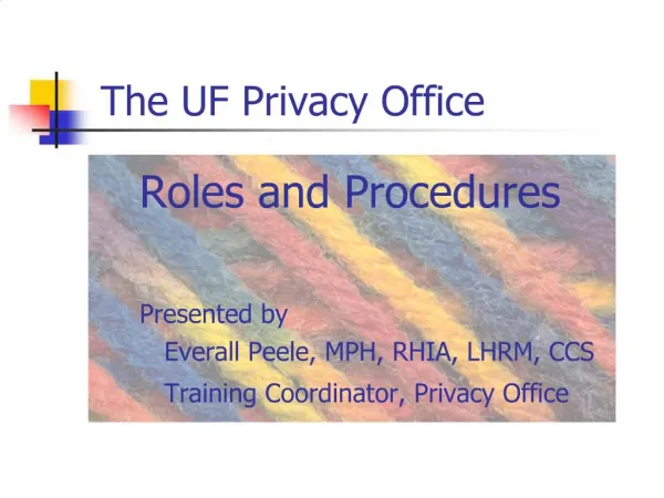 The UF Privacy Office