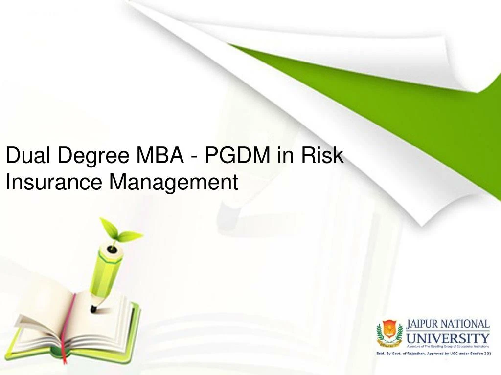 dual degree mba pgdm in risk insurance management