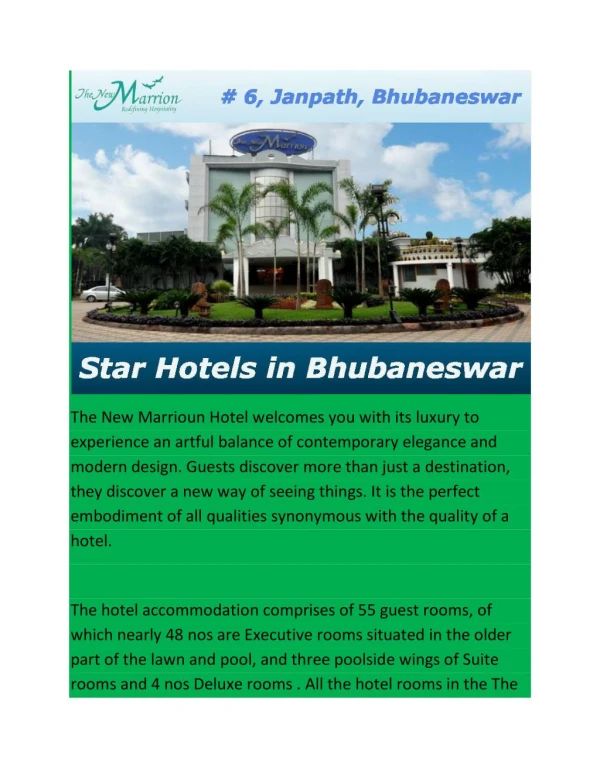 Star Hotels in Bhubaneswar