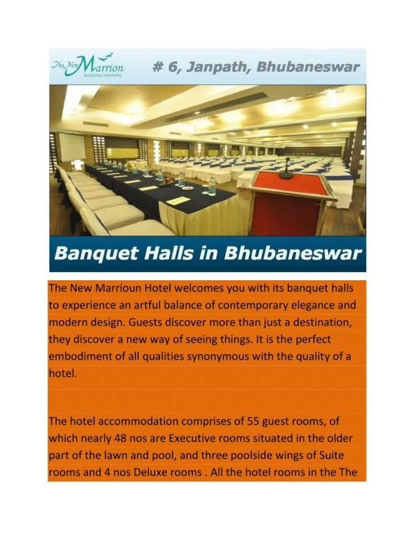 Banquet Halls in Bhubaneswar