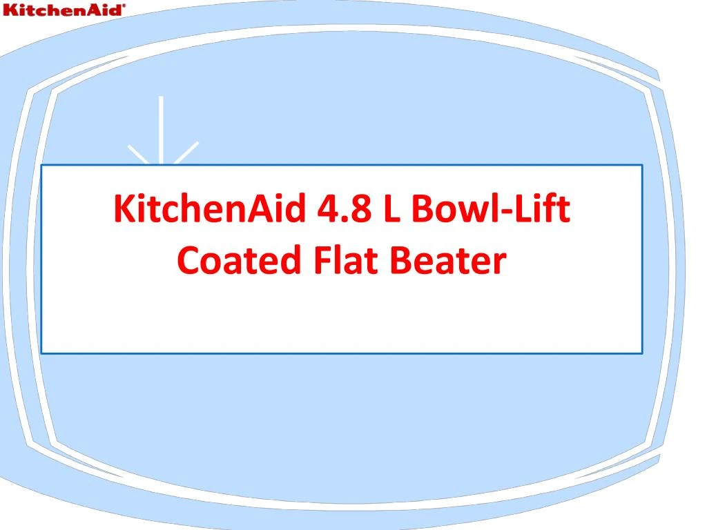 kitchenaid 4 8 l bowl lift coated flat beater