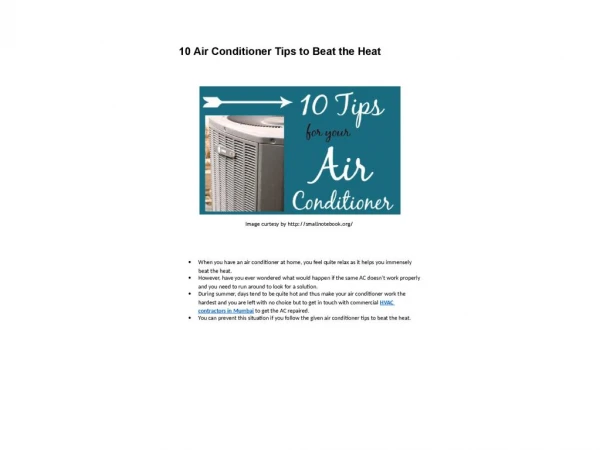 10 Air Conditioner Tips to Beat the Heat