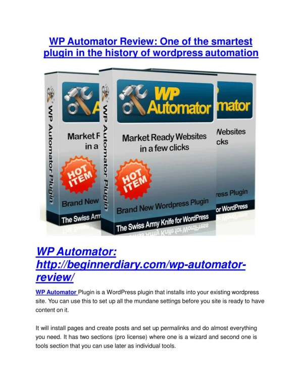 WP Automator Review and WP Automator (EXCLUSIVE) bonuses pack