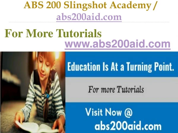 ABS 200 Slingshot Academy / abs200aid.com