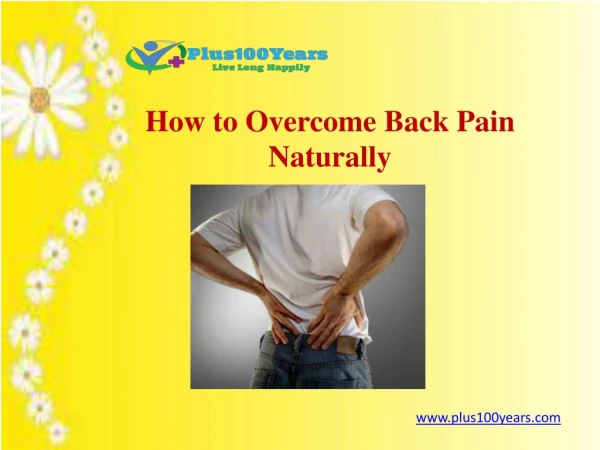 How to overcome backpain naturally