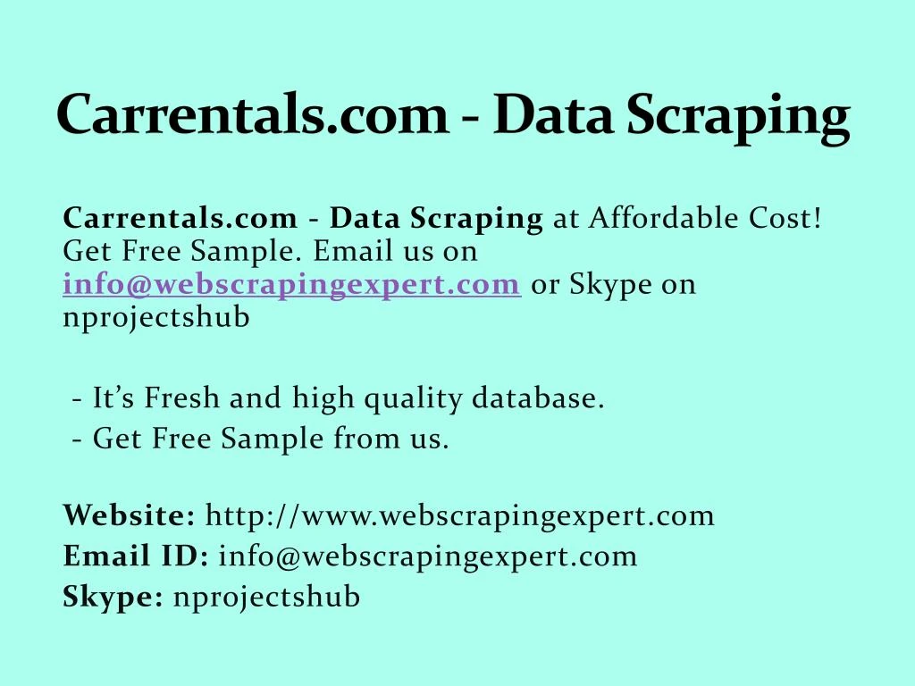 carrentals com data scraping