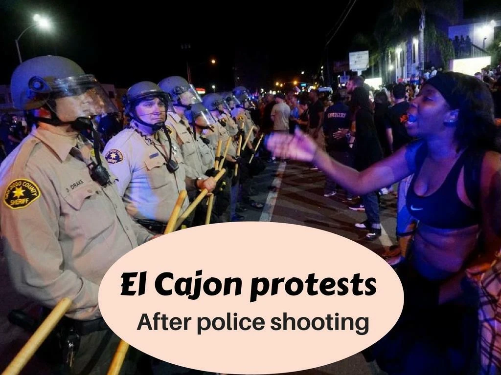 el cajon challenges after police shooting
