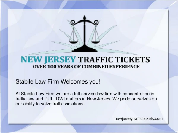 New Jersey traffic tickets