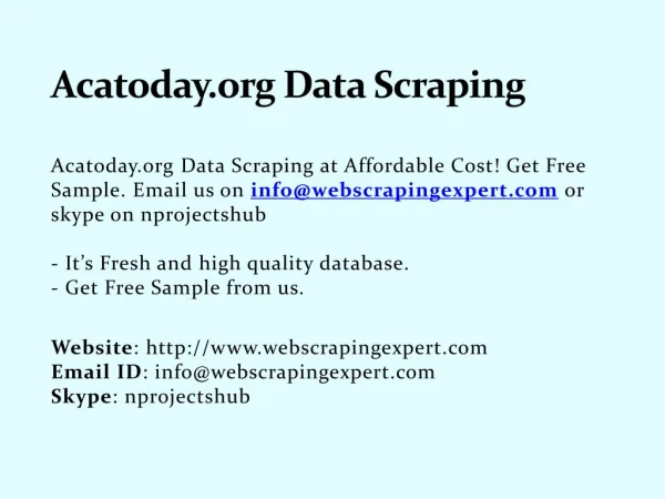Acatoday.org Data Scraping
