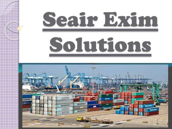 Import Export Data India- Accurate Database offered at Seair
