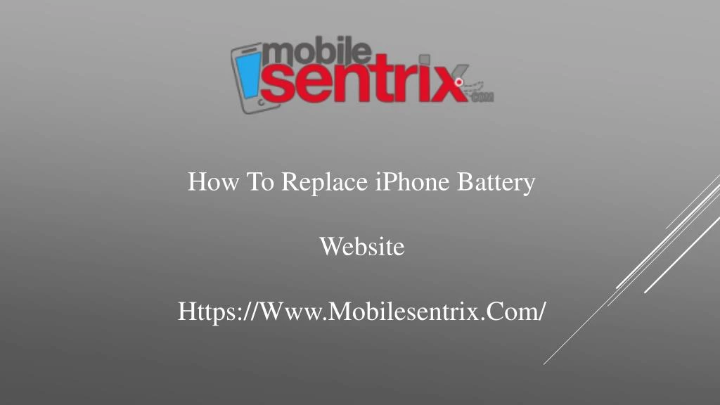 how to replace iphone battery website https www mobilesentrix com