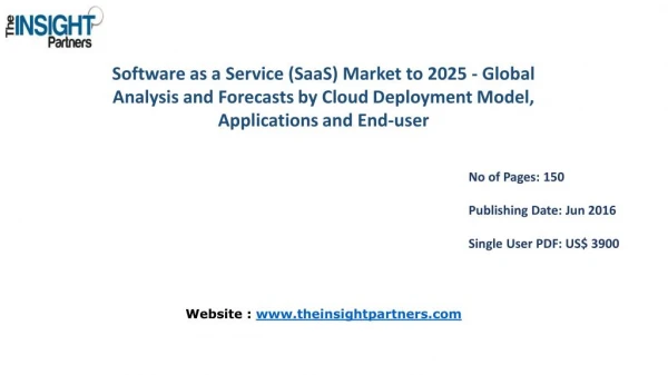 The Insight Partners - Software as a Service (SaaS) Market is expected to grow at a CAGR of 28.3% by 2025