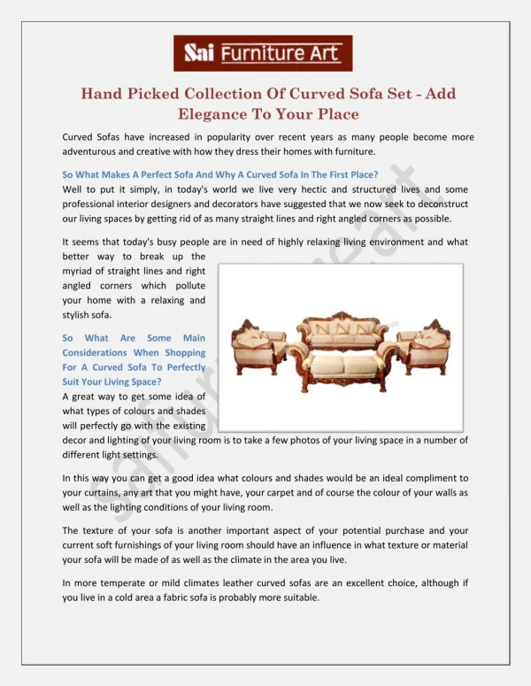 Carved Sofa Set Manufacturers Suppliers In Delhi