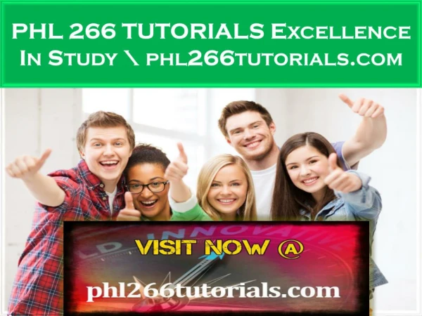 PHL 266 TUTORIALS Excellence In Study \ phl266tutorials.com