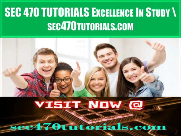 SEC 470 TUTORIALS Excellence In Study \ sec470tutorials.com