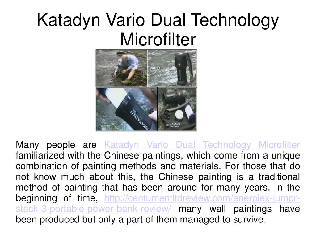 katadyn vario dual technology microfilter