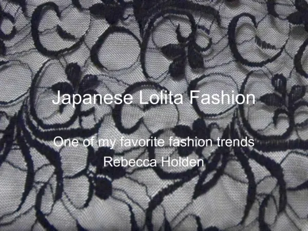 Japanese Lolita Fashion