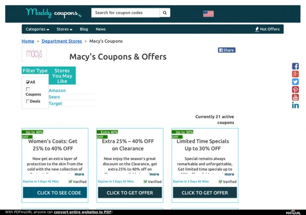 Macy's Coupons, Coupon Codes, Promo Codes