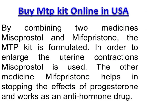 Buy Mtp kit Online in USA