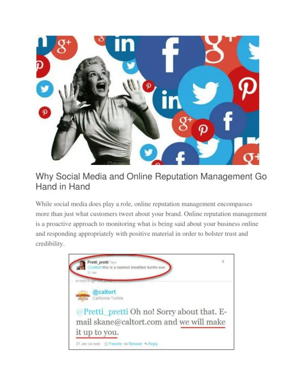 Why Social Media and Online Reputation Management Go Hand in Hand