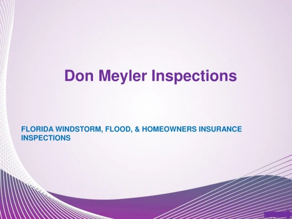 Home Insurance Inspections