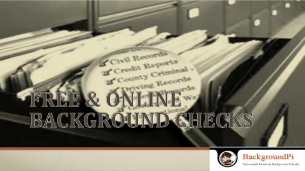 Free & Online Background Checks