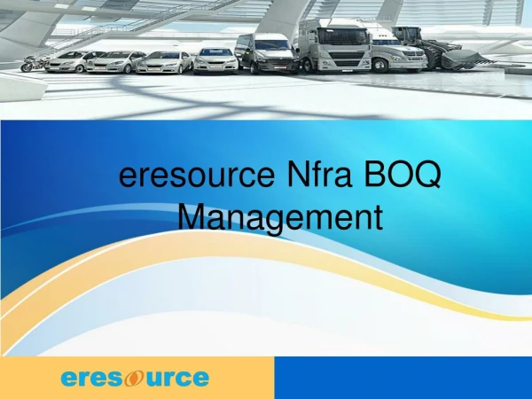 eresource Nfra BOQ Management