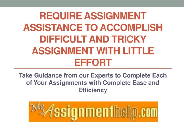 Why Online Assignment Assistance Require