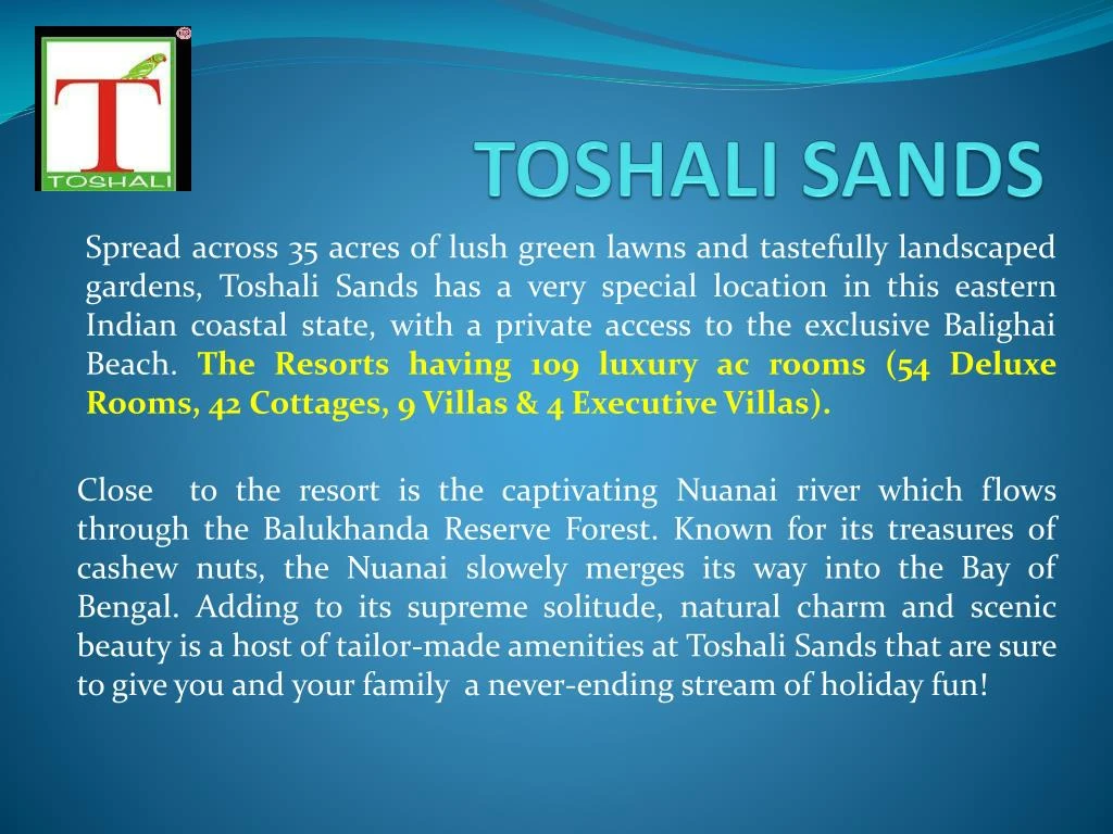 toshali s ands
