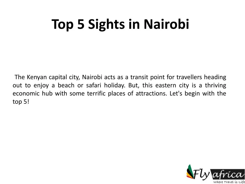 top 5 sights in nairobi