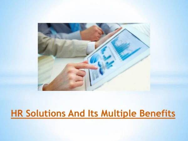 HR Solutions And Its Multiple Benefits