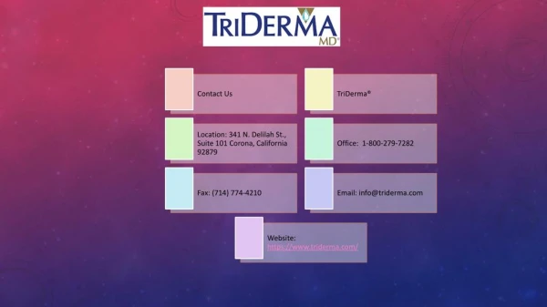 TriDerma Skin Care Product