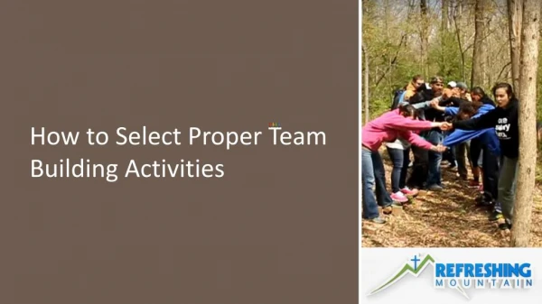 How to Select Proper Team Building Activities