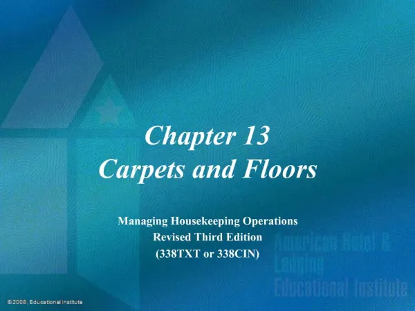Chapter 13 Carpets and Floors
