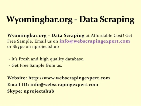 Wyomingbar.org - Data Scraping