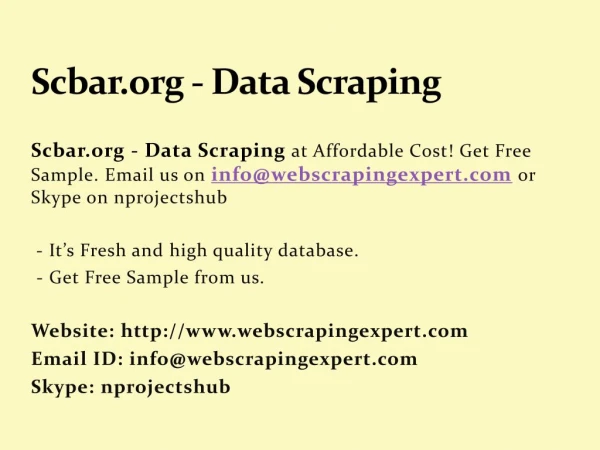 Scbar.org - Data Scraping