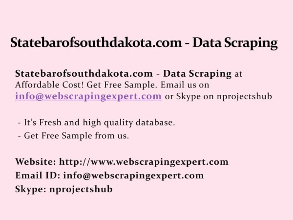 Statebarofsouthdakota.com - Data Scraping