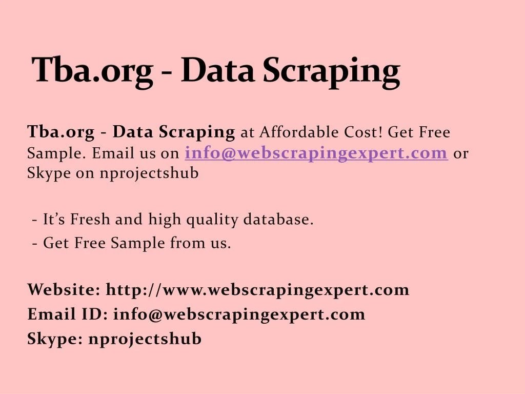 tba org data scraping