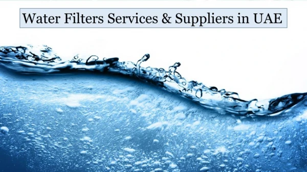 Water Purifier Supplier & Services in UAE