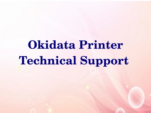 Okidata Printer- Technical Support