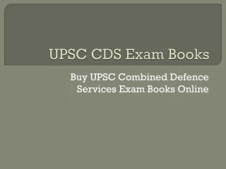 UPSC CDS Exam Books Online - slide 1