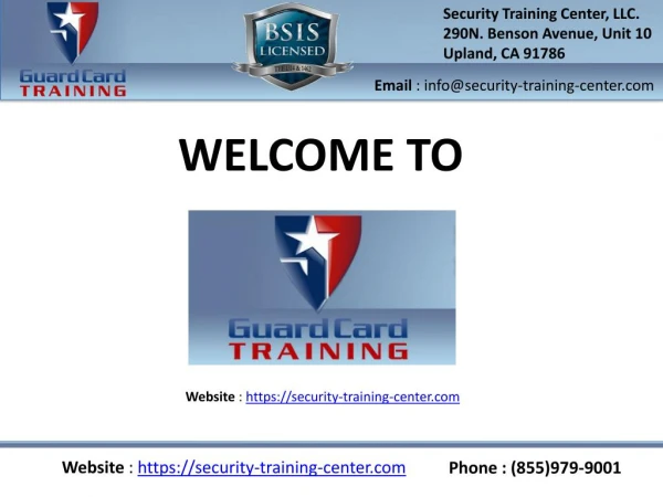 Security guard training online