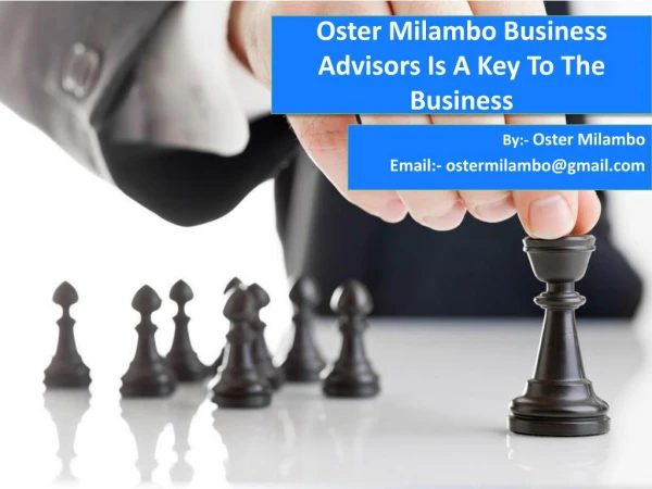 Oster Milambo Business Advisors Is A Key