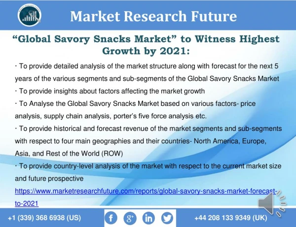 Global Savory Snacks Market- Forecast to 2021